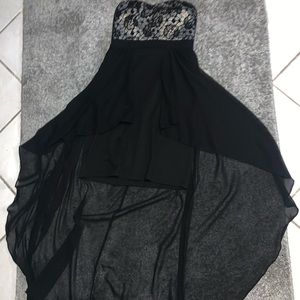 Strapless high low dress